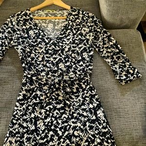 Gianni Bini black and white wrap dress